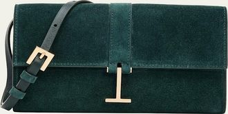 Tom Ford Suede Hanging T Crossbody Wallet