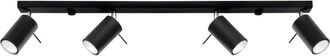 Wonderlamp L&aacute;mpara de techo negro con 4 focos orientables 80cm