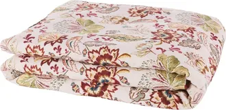 Maisons du monde Colcha de algod&oacute;n y lino de rayas multicolores 100x200 cm