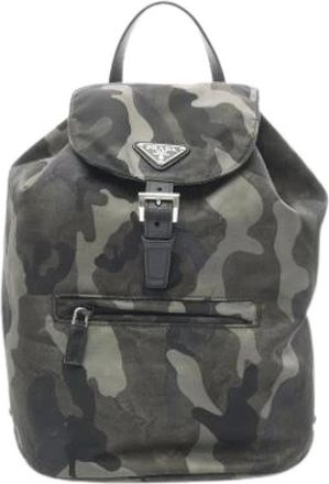 Prada Pre-owned Backpacks, male, Multicolor, Size: ONE SIZE Pre-owned Nylon Backpack