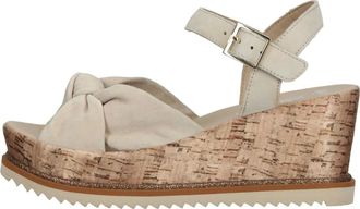 Ara Wedge Sandaal - Dames - Schoenen - Beige - Maat: 41 EU Leer
