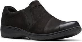Clarks Carleigh Abby Slip-On Shoe in Black Nubuck at Nordstrom Rack, Size 5.5