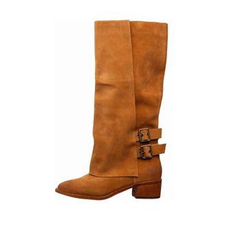 Antelope Womens Tessa Suede Tall Boots In Cognac