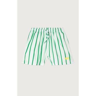 American Vintage Gestreepte short met elastische tailleband