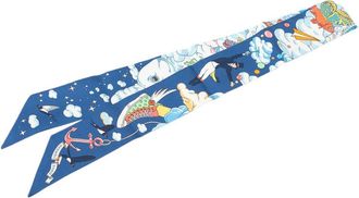 Herm&egrave;s Pre-owned Hermes Sur Mon Nuage Silk Twilly Scarf Ladies FJHK569UJ88II6YQ