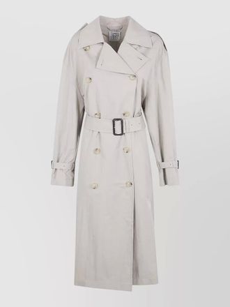 Toteme summer trench coat epaulettes storm flap
