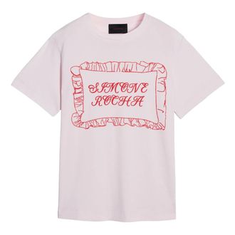 Simone Rocha T-Shirts, female, Pink, Size: S Pillowcase T-shirt