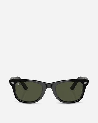Ray-Ban Wayfarer Sunglasses Polished Black / G-15 Green