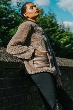 Roman Faux Fur Borg Pocket Front Jacket