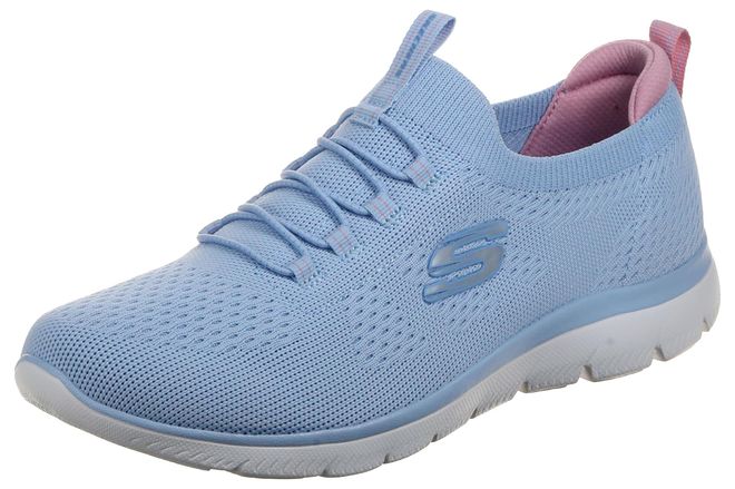 Skechers Womens Summits Top Player Sneaker Light Blue Knit Multi Trim 5.5 UK from 59.00 on Stylight