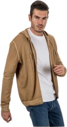 Gran Sasso Sweatshirt met rits - Heren - Vesten met rits - Bruin - XL - Wol - Hoodies & sweatvesten