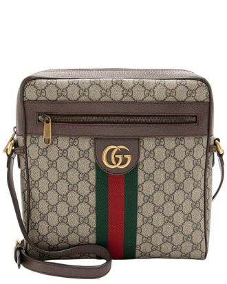 Gucci Beige Gg Supreme Canvas Ophidia Medium Messenger (Authentic Pre-Loved)