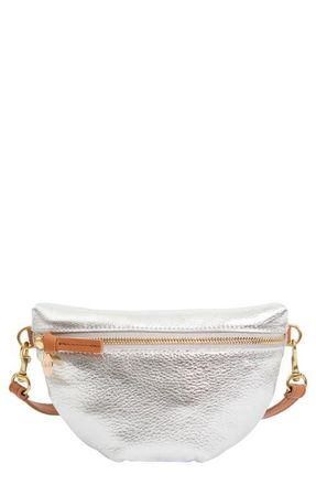 Clare Vivier Petit Metallic Leather Belt Bag in Silver at Nordstrom