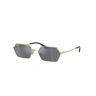 Ray-Ban Gouden montuur met donkergrijze lens - unisex - Zonnebrillen - Grijs - 58 MM - Accessoires