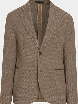 Emporio Armani Men & apos;s Geometric Jacquard Single-Breasted Sport Coat