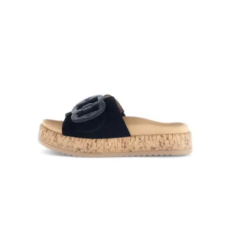 Gabor Womens Open Toe Slip On Sandals In Black
