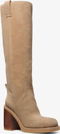 Michael Kors Houston Suede Block Heel Boot