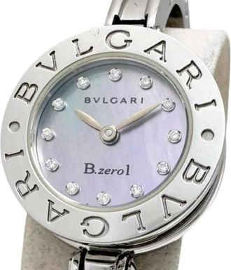 Bulgari Pre-owned Watches, female, Gray, Size: ONE SIZE Pre-owned B.zero1 Stainless Steel Quartz Watch