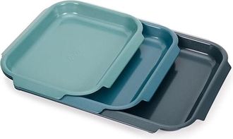 Joseph Joseph Teglia da forno, Joseph Joseph, Nest Bake 3 pezzi, teglie antiaderenti, uso principale, presa facile, impilabili, colore blu