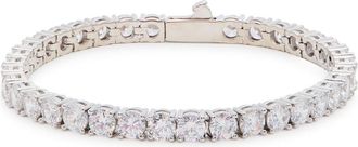 Cernucci Cernucci Crystal-embellished Rhodium-plated Bracelet - Silver
