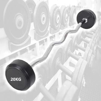Trade Shop Manubri Bilanciere Curl Curvo Ondulato Precaricato Da 40 Kg 20+20 Kg Bodysolid - - Trade Shop Traesio