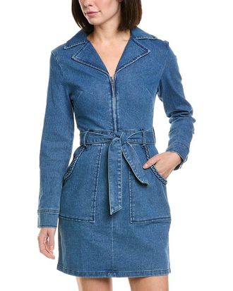 Gracia Zippered Denim Shirtdress