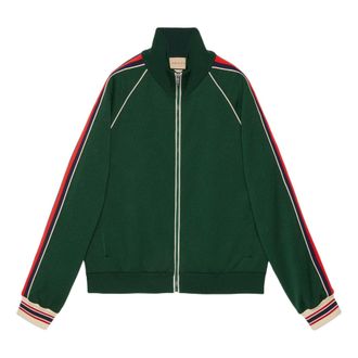 Gucci GG Jacquard Jersey Zip Jacket Green 662270-XJDE9-3754