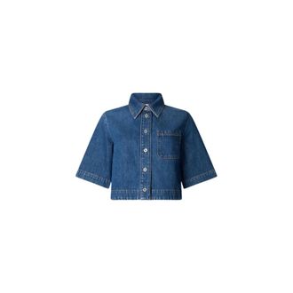 Liu Jo Boxy denim overhemd - Dames - Blouses & Shirts - Blauw - Maat: M Denim