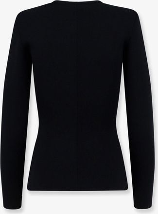 Elisabetta Franchi Womens Knitted Blazer With Zip Black Viscose Blazers Jacket