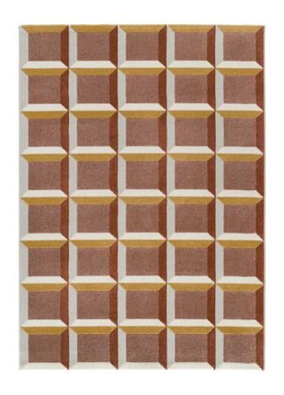 Atticgo Alfombra con relieve geom&eacute;trica caldera 160x230 cm