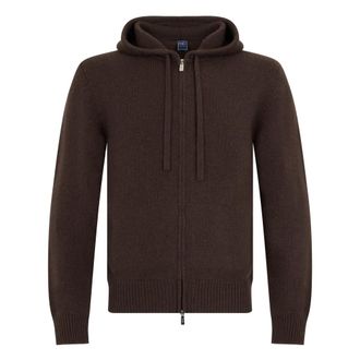 Fedeli C&aacute;rdigan con capucha y cremallera - Knitwear - Hombre - Marr&oacute;n - M