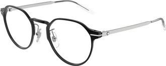Montblanc Round Optical Frame - Heren - Brillen - Zwart - 50 MM - Accessoires
