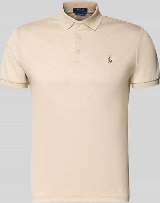 Polo Ralph Lauren Regular Fit Poloshirt aus reiner Baumwolle in Sand, Gr&ouml;&szlig;e XXL
