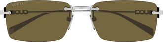 Gucci Sunglasses Gg1941 S 002 Silver/Brown Men