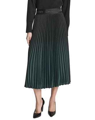 DKNY Pull On Pleated Foil Skirt
