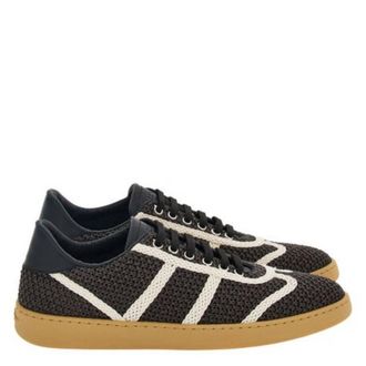 Ferragamo Dillon Woven Knit Low-Top Sneakers, Size 9