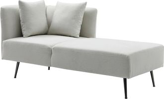 Vente-Unique Div&aacute;n izquierda de tela crema NAPASA