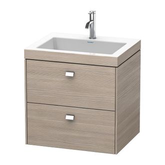 Duravit Lavamanos Duravit Brioso De 60,0x48,0 Cm, 2 Cajones, Incl. Hueco Para Sif&oacute;n Y Delantal, Sin Rebosadero, Con Banco Con Agujero Para Grifo, 1 Agujero Pa