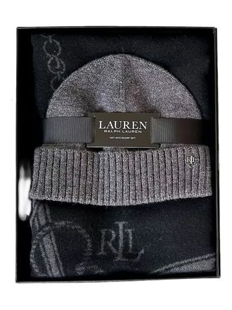 Lauren Ralph Lauren logo-detail scarf (set of two) - women - Fabric - One Size - Grey