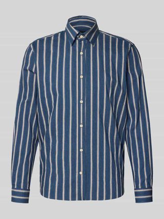 Bugatti Regular Fit Freizeithemd mit Kentkragen in Marine, Gr&ouml;&szlig;e XXXL