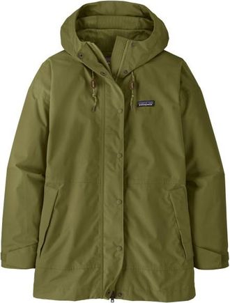 Patagonia Outdoor Everyday Rain Jacket Regenjacke f&uuml;r Damen | oliv