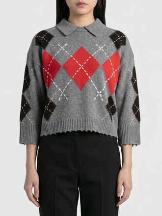 Pinko Polo in lana e cashmere con motivo a rombi e maniche lunghe