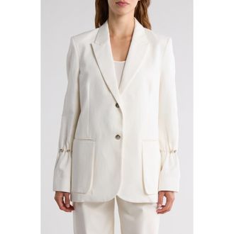TWP Mo Stretch Cotton Blazer in White at Nordstrom Rack, Size X-Small