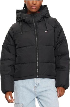 Tommy Hilfiger Zwarte Puffer Jacket - Dames - Winterjassen - Zwart - L - Jassen