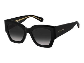 Tommy Hilfiger Womens Th 1862/s Cat Eye Sunglasses In Black