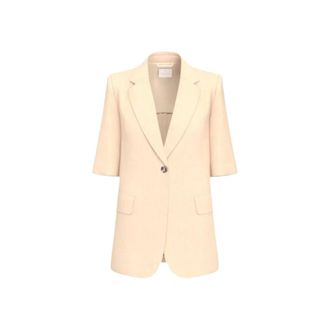 Marella Blazer - Dames - Jassen - Beige - Maat: 2XL
