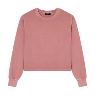 A.P.C. Felpa Boxy Autumn 26 - - Sweatshirts & Hoodies - Donna - Rosa - L
