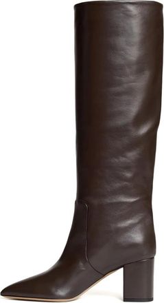 PARIS TEXAS Elegante Marrone Enkellaarzen - Dames - Laarzen met Hak - Bruin - 41 EU - Leer - Schoenen