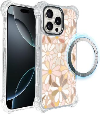 OEM Funda Para Iphone 16 Pro Max Ibizu Dropguard Ultra Con Magsafe, Boho, Flores Vintage