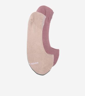 Cole Haan Womens Knit Ballet Liner 2 Pair Socks - Pink